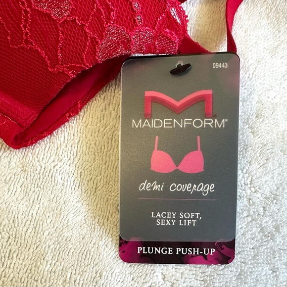Maidenform Plunge Push-Up Lace Bra - Picture 4 of 6
